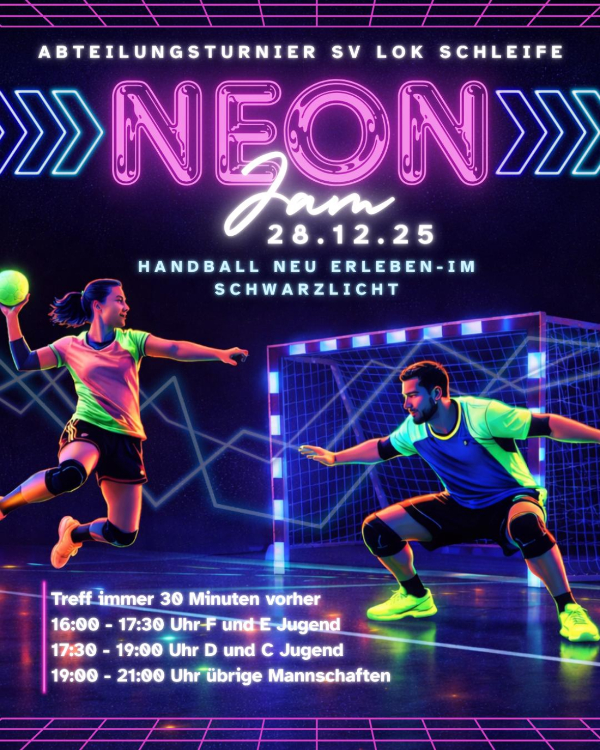 Abteilungsturnier mal anders - Neon Handball
