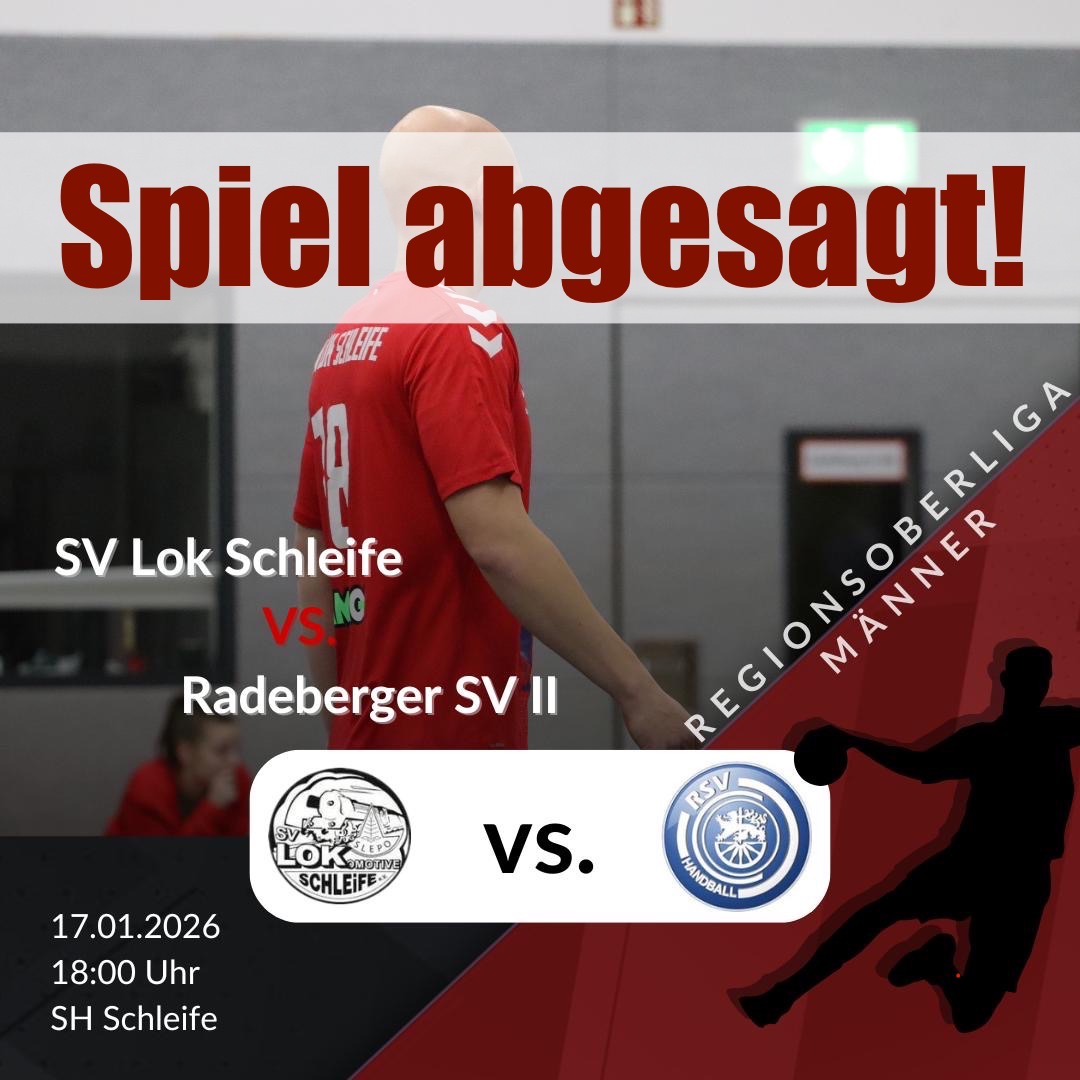 Männerspiel abgesagt