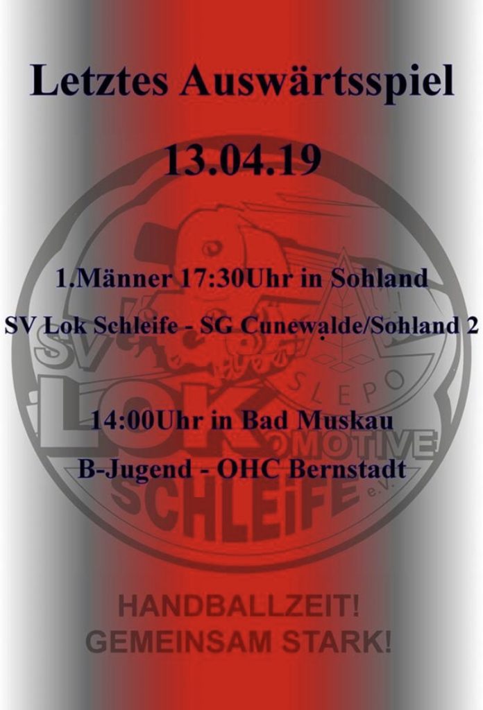 Lok Schleife zum letzten Auswärtsspiel